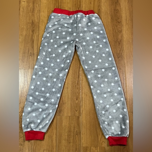 Kensie Snowman Fleece Velvet Pajama Set - Unisex Youth Size Large 10-12 - Picture 5 of 7